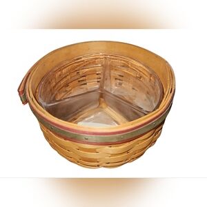 Longaberger Frosty Jr. Basket with Red and Green Accents